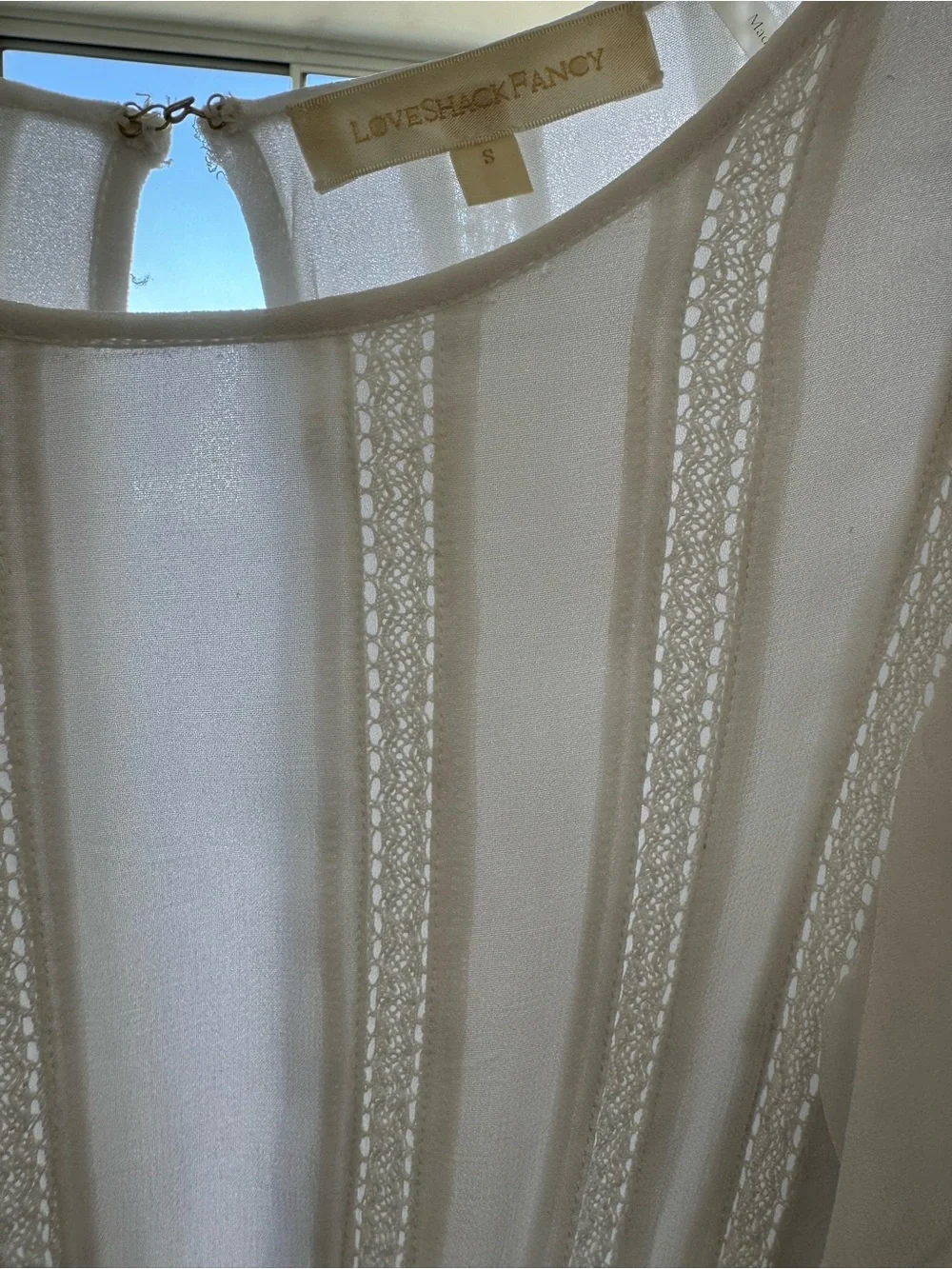 LoveShackFancy Natasha Dress in off white - Picture 4 of 5